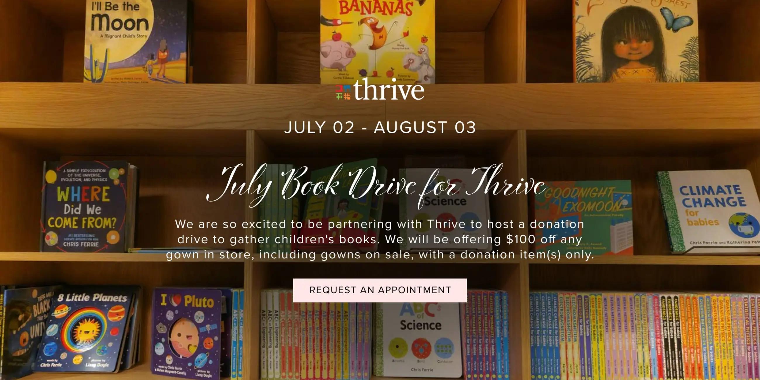 Thrive Donation Drive at After 5 and Weddings